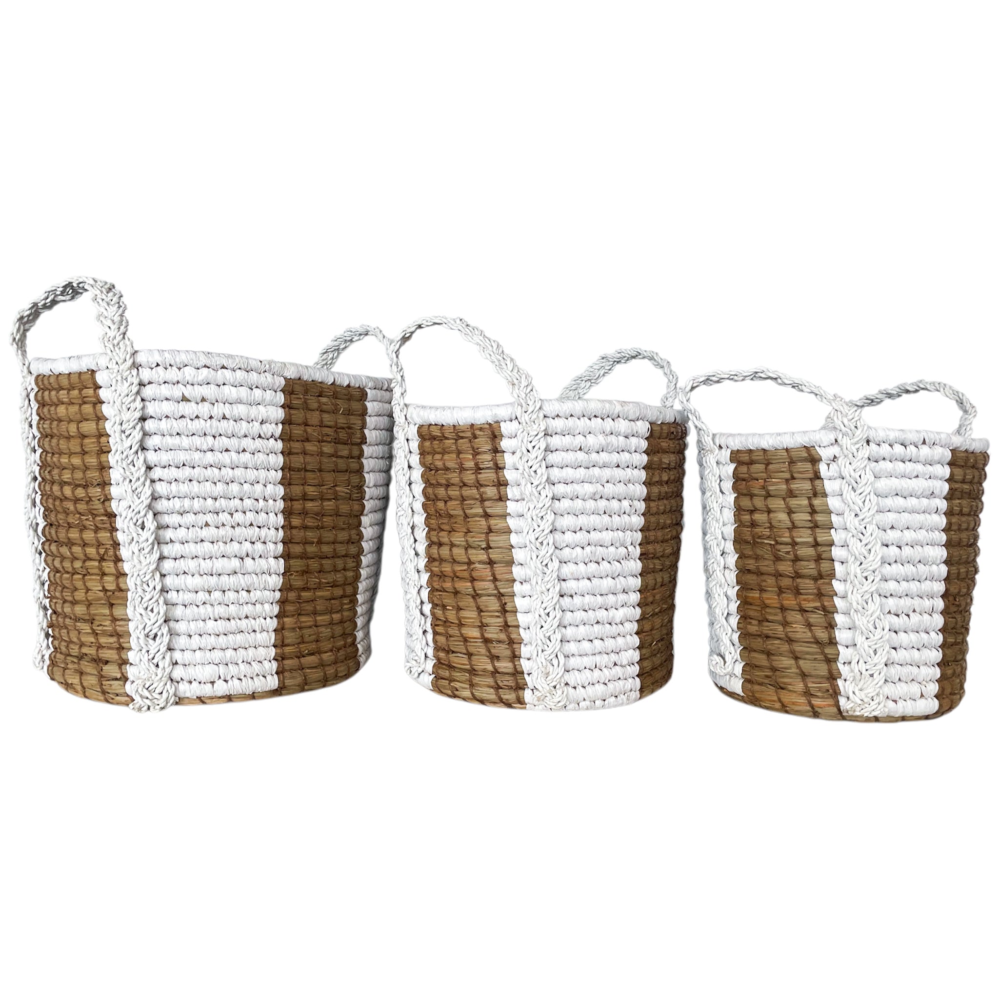 Basket Laundry Mendong Plastic Handle Kepang