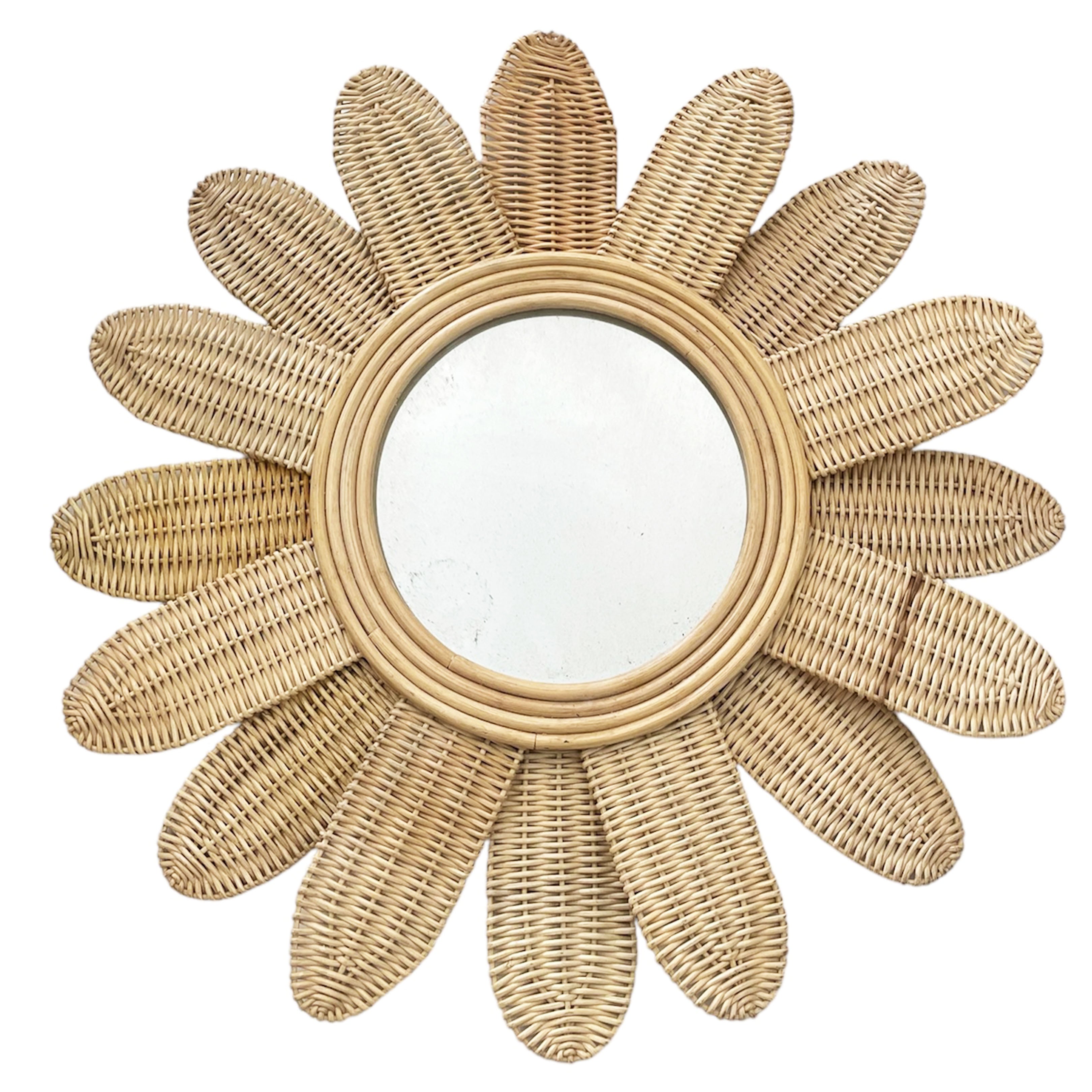 Mirror Rattan Bunga Roundie