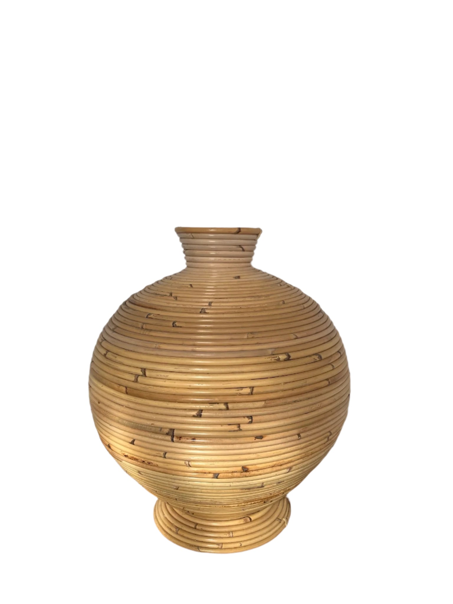 Vase Rattan Spiral Gendut