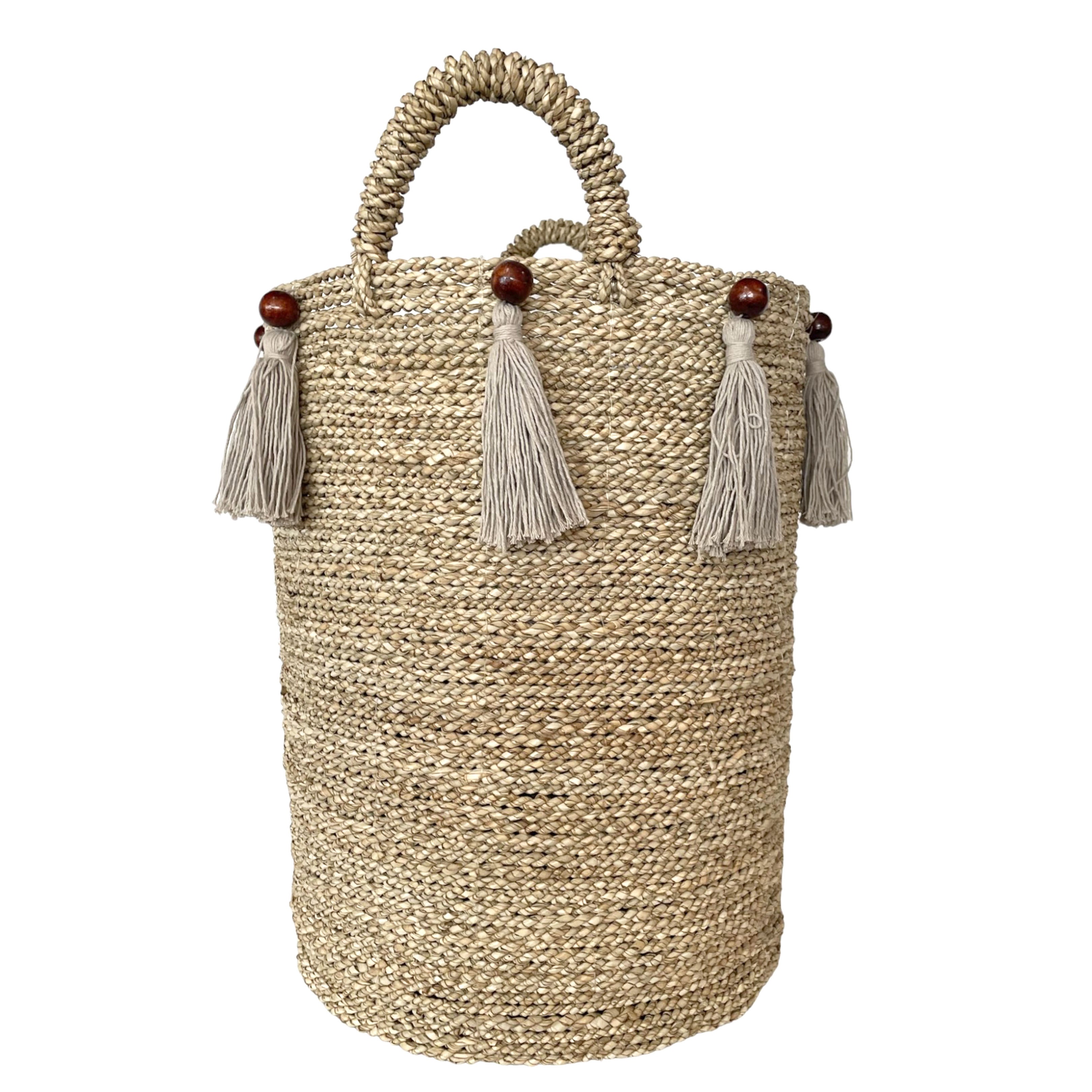 Basket Laundry Sienna Tassel