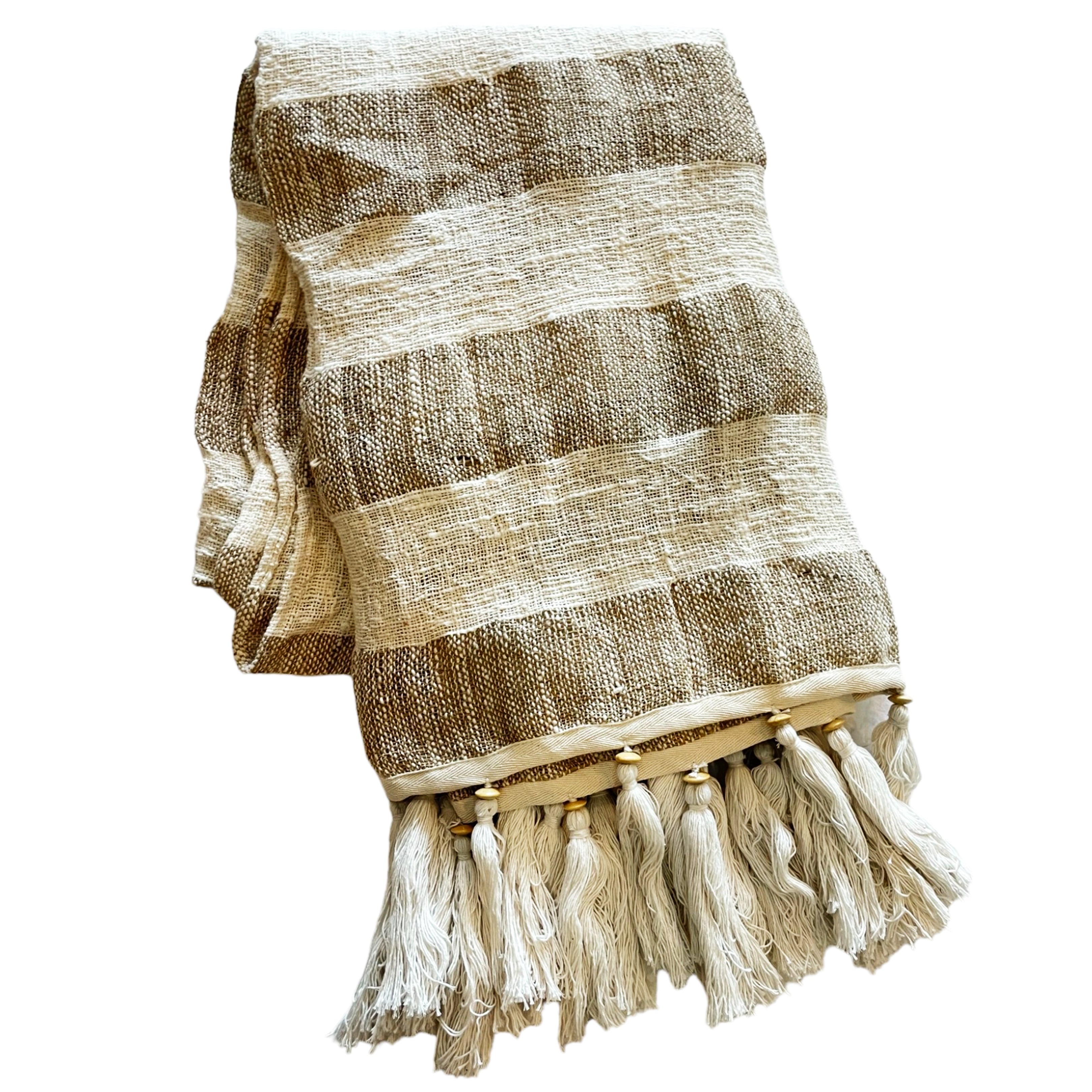 Blanket Tumanggal-Jute Spasi Tassel Beaded