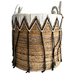 Basket Laundry Banana Makram Tassel