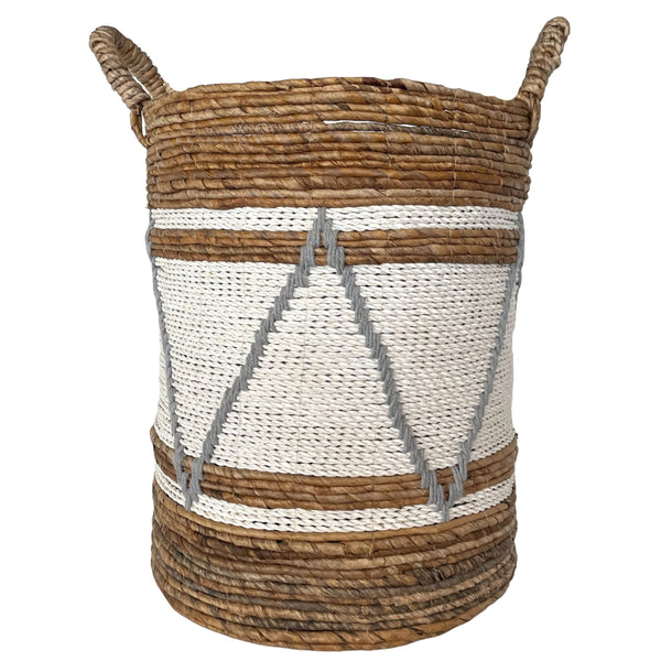 Basket Laundry Fusia Macrame Triangle