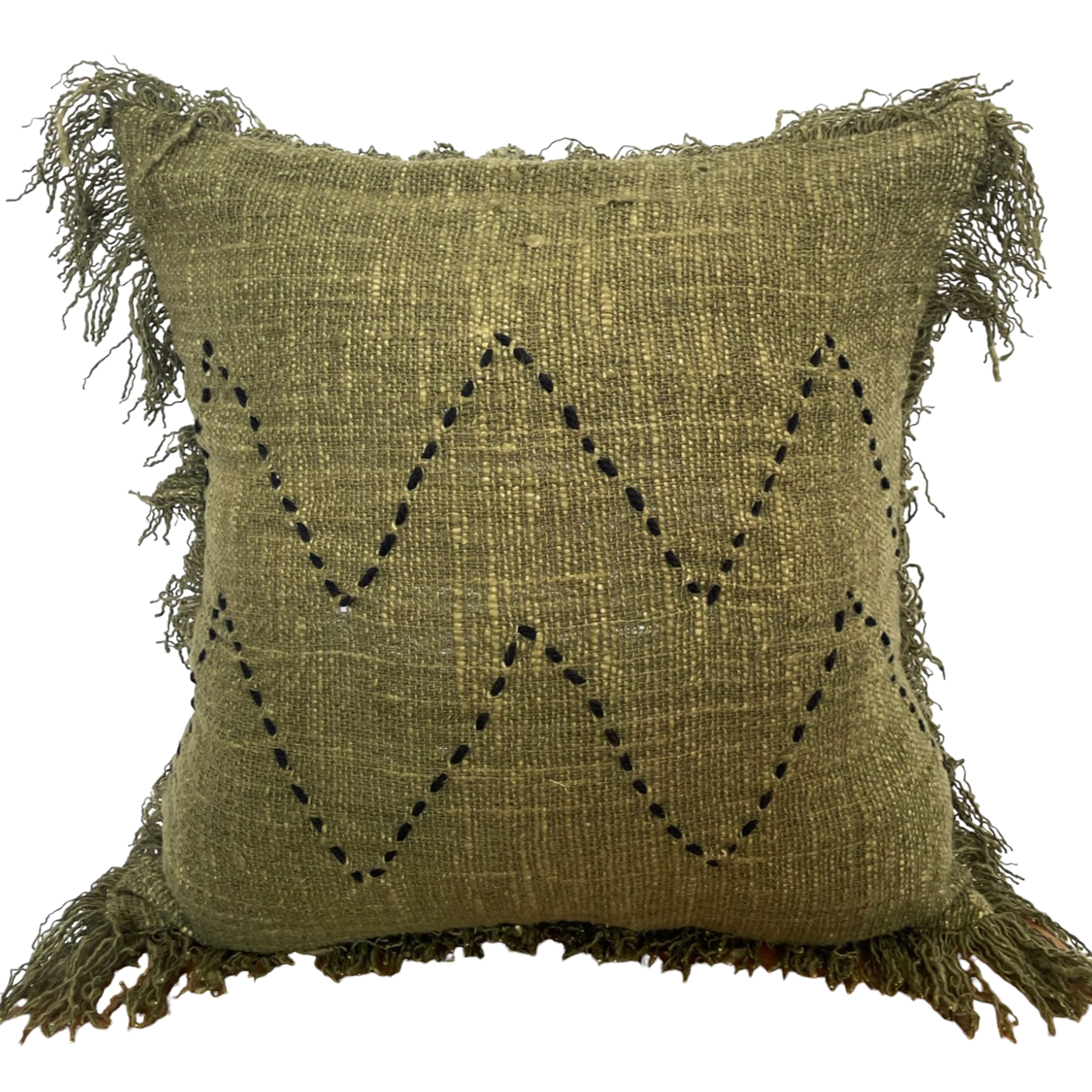 Cushion Cover Jemme Stitch Fringe (Square)