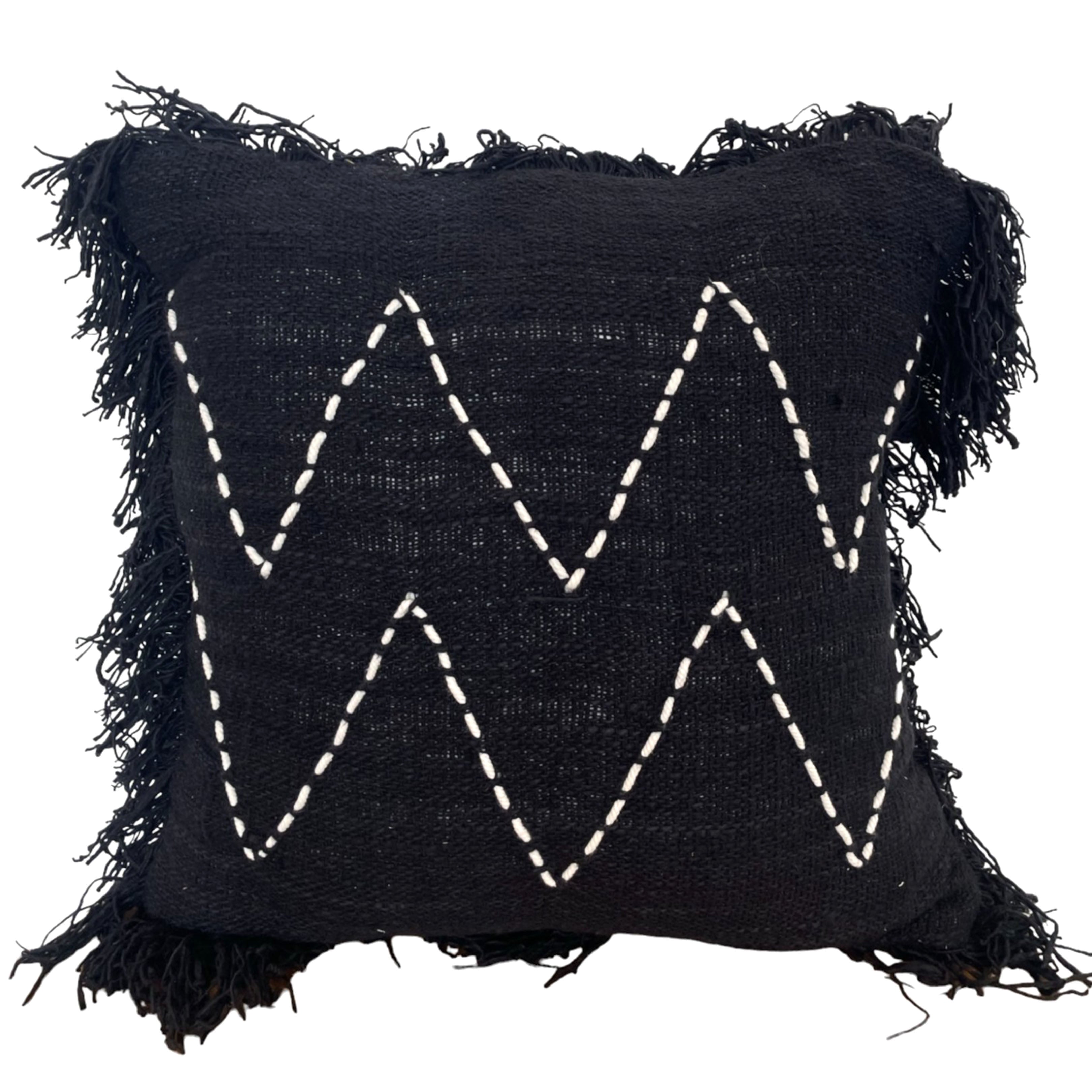 Cushion Cover Jemme Stitch Fringe (Square)