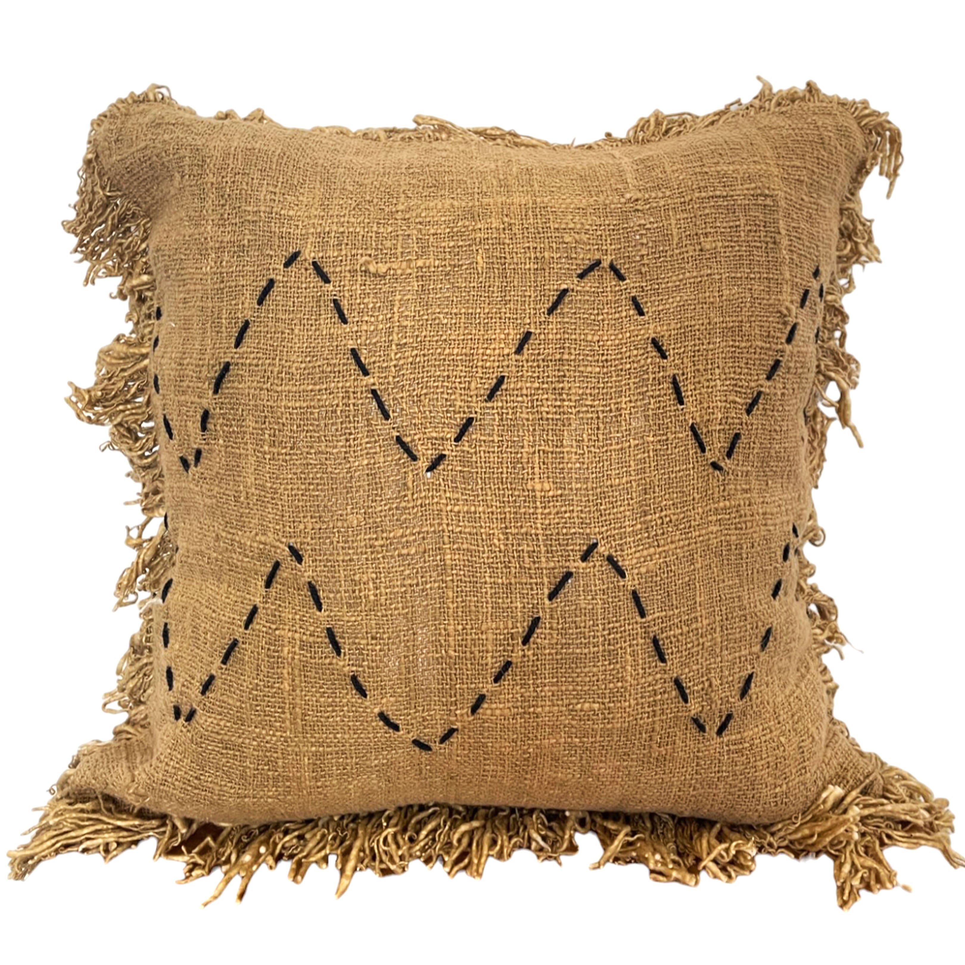 Cushion Cover Jemme Stitch Fringe (Square)