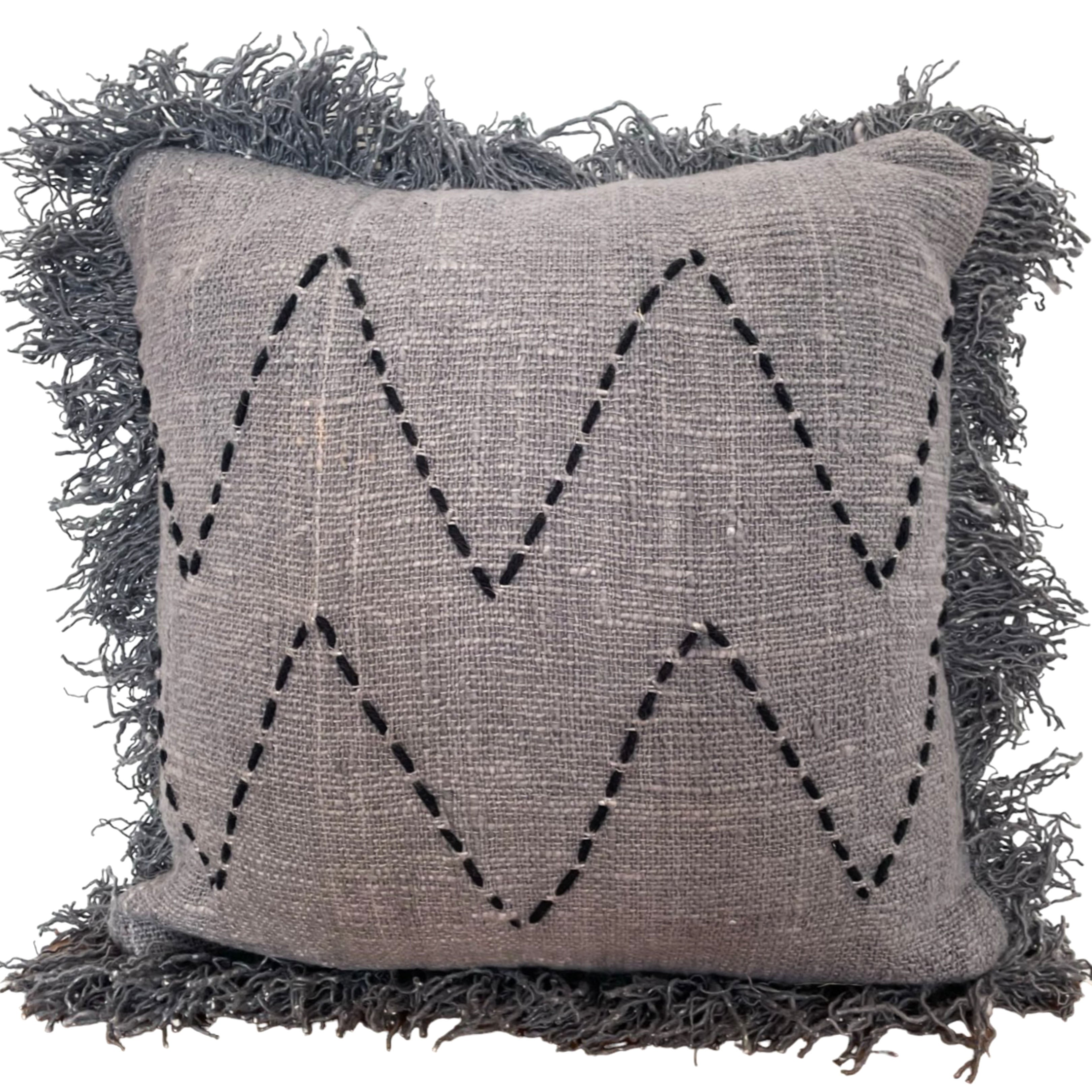 Cushion Cover Jemme Stitch Fringe (Square)