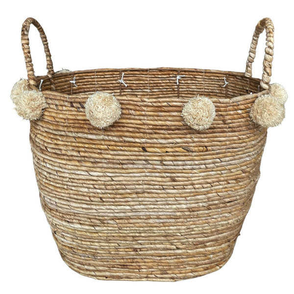 Basket Laundry Prau Banana PomPom